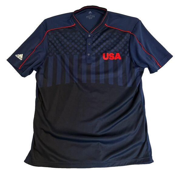 Adidas Men's USA Olympics Heat RDY Golf Polo Size L - Picture 1 of 10